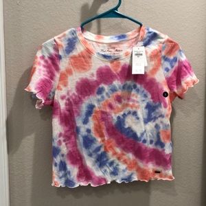 tye dye hollister crop top